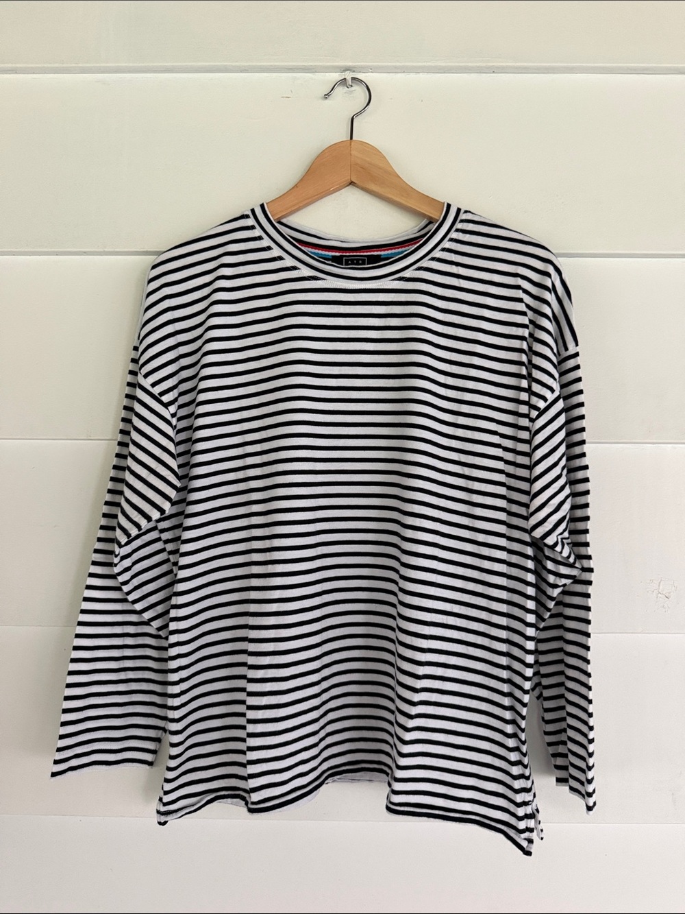 AYR Black & White Striped Long Sleeve Tee